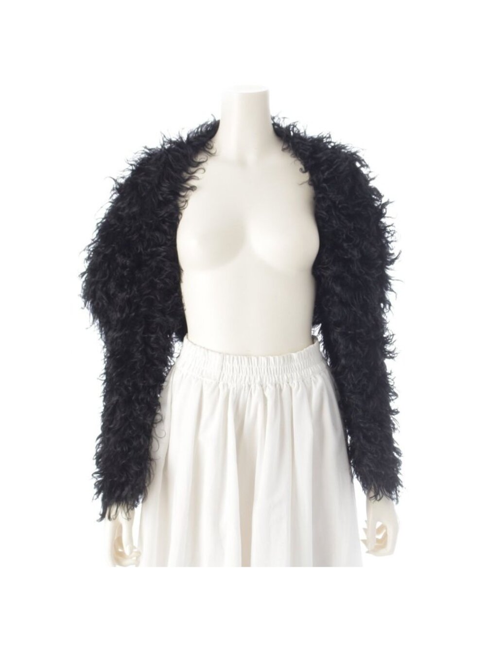 Gucci W Silk Lamb Fur Shaggy Cropped Jacket Frida Giannini Era Look 42 Circle